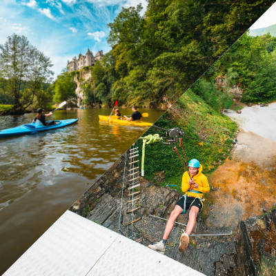 Pack « Ardennes + kayak 12km » (Navette incl.: bus - Monoplace : 1/groupe)