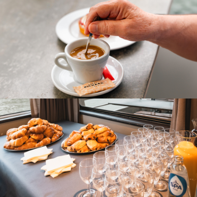 Accueil-café et viennoiseries (Bateau)