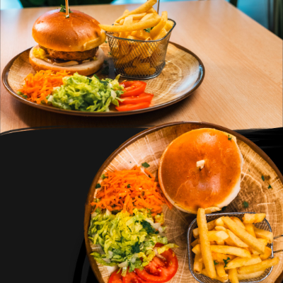 Hamburger Rochehaut, frites (Cool Corner)